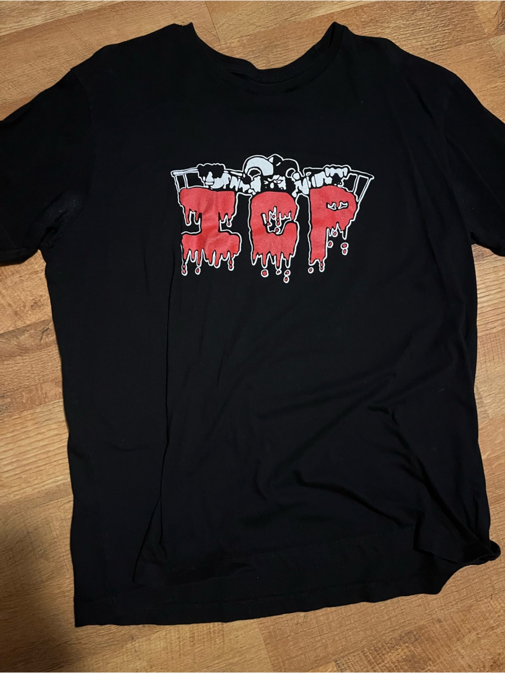 Insane clown poss Graphic Short-Sleeve Tee - Black with Red Print